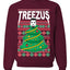 Treezus Ye Funny Xmas Ugly Christmas Sweater Unisex Crewneck Graphic Sweatshirt