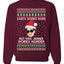 Santa Works Hard But Kris Jenner Works Harder  Ugly Christmas Sweater Unisex Crewneck Sweatshirt