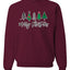 Xmas Trees Merry Christmas Ugly Christmas Sweater Unisex Crewneck Graphic Sweatshirt