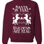 Santa is Fake Unicorns are Real Funny Unicorn Xmas Merry Ugly Christmas Sweater Unisex Crewneck Graphic Sweatshirt