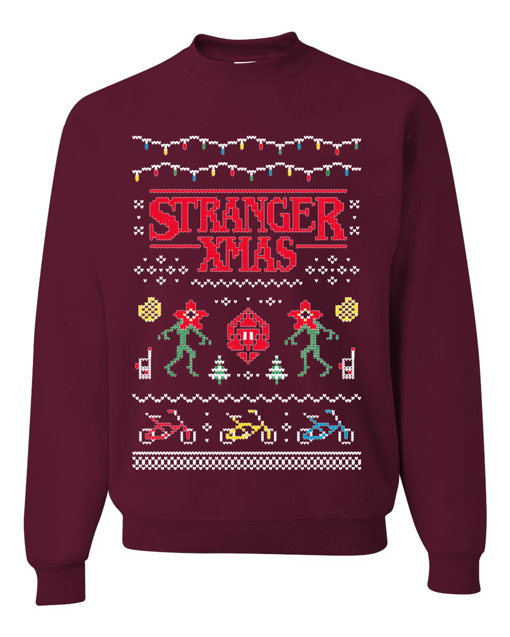 Stranger Xmas  Ugly Christmas Sweater Unisex Crewneck Sweatshirt