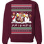 Santa Friends TV Parody Funny Characters Ugly Christmas Sweater Unisex Crewneck Graphic Sweatshirt