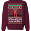 Villain Put on a Happy Face for Christmas  Ugly Christmas Sweater Unisex Crewneck Graphic Sweatshirt