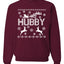 Christmas Hubby Love Merry Ugly Christmas Sweater Unisex Crewneck Graphic Sweatshirt
