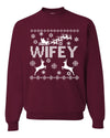 Christmas Wifey Love Merry Ugly Christmas Sweater Unisex Crewneck Graphic Sweatshirt