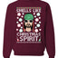 Smells Like Christmas Spirit Merry Ugly Christmas Sweater Unisex Crewneck Graphic Sweatshirt