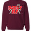 Daddy Elf Red Candy Cane Logo Merry Christmas Unisex Crewneck Graphic Sweatshirt