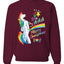 Unicorn Pissing Rainbow Merry Ugly Christmas Sweater Unisex Crewneck Graphic Sweatshirt