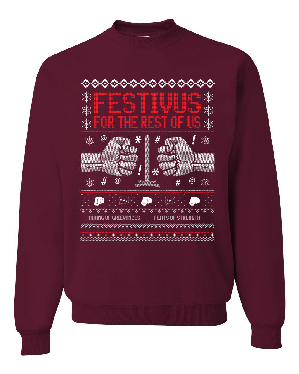 Festivus for The Rest of Us Merry Ugly Christmas Sweater Unisex Crewneck Graphic Sweatshirt