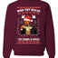 Leo Laughing Dank Meme When They Realize The Eggnog is Spiked Merry Ugly Christmas Sweater Unisex Crewneck Graphic Sweatshirt