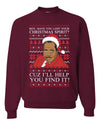 Christmas Spirit I'll Help You Find It Stanley Hudson Merry Ugly Christmas Sweater Unisex Crewneck Graphic Sweatshirt