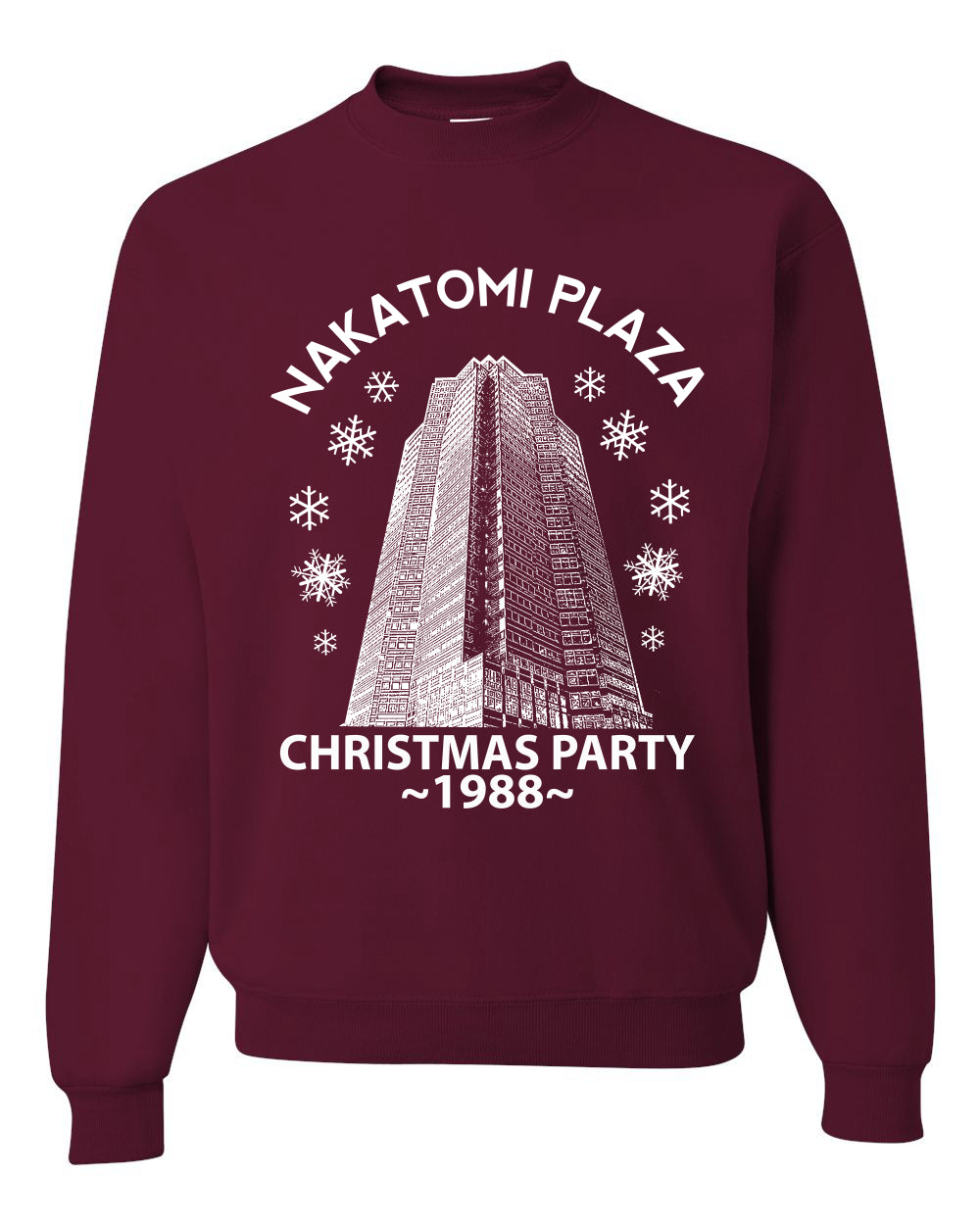 Nakatomi Plaza Christmas Party 1988 Classic McClane Merry Ugly Christmas Sweater Unisex Crewneck Graphic Sweatshirt