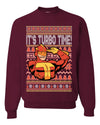 Turboman It's Turbo Time!  Merry Ugly Christmas Sweater Unisex Crewneck Graphic Sweatshirt