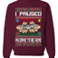 I Paused My Game To Be Here Merry Ugly Christmas Sweater Unisex Crewneck Graphic Sweatshirt
