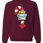 Free Candy Cane  Christmas Unisex Crewneck Graphic Sweatshirt