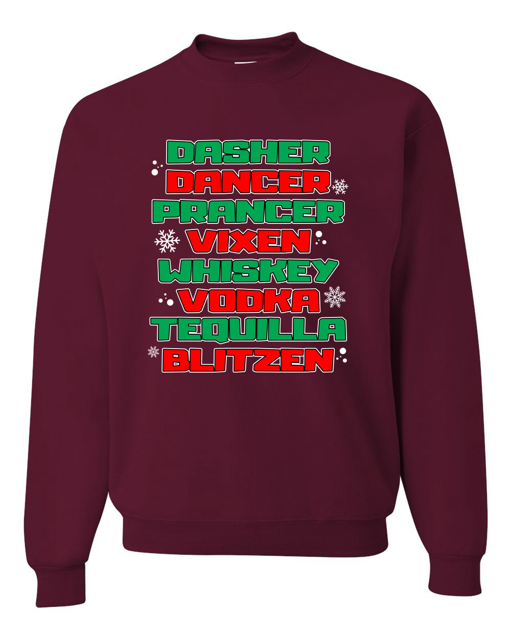 Drunken Reindeer Christmas Unisex Crewneck Graphic Sweatshirt