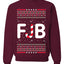 FJB Let's Go Brandon Chant Candy Cane Ugly Christmas Sweater Unisex Crewneck Graphic Sweatshirt