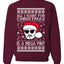 Johnny D All I Want For Christmas is a Mega Ugly Christmas Sweater Unisex Crewneck Sweatshirt