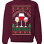 Dreaming Of A Wine Christmas Drinking Red White Drunk  Ugly Christmas Sweater Unisex Crewneck Graphic Sweatshirt