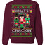 What's Crackin' Funny Nutcracker Meme Ugly Christmas Sweater Unisex Crewneck Graphic Sweatshirt
