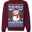 Snow Malone Snowman Face Tatoo Parody Ugly Christmas Sweater Unisex Crewneck Graphic Sweatshirt