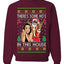 Santa the Plug Hos In This House Ugly Christmas Sweater Unisex Crewneck Sweatshirt