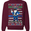 Santa Backs The Blue Pro Police Santa Claus Ugly Christmas Sweater Unisex Crewneck Sweatshirt
