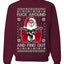 F Around And Find Out Santa Ugly Christmas Sweater Unisex Crewneck Sweatshirt
