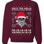Valhalla Deck The Halls With Skulls & Bodies Ugly Christmas Sweater Unisex Crewneck Sweatshirt