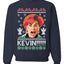 Kevin's Mom Screaming Kevin!  Ugly Christmas Sweater Unisex Crewneck Sweatshirt