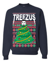Treezus Ye Funny Xmas Ugly Christmas Sweater Unisex Crewneck Graphic Sweatshirt