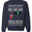 Ho Ho Ho Whole Bottle Wine Spirits Ugly Christmas Sweater Unisex Crewneck Sweatshirt