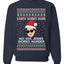Santa Works Hard But Kris Jenner Works Harder  Ugly Christmas Sweater Unisex Crewneck Sweatshirt