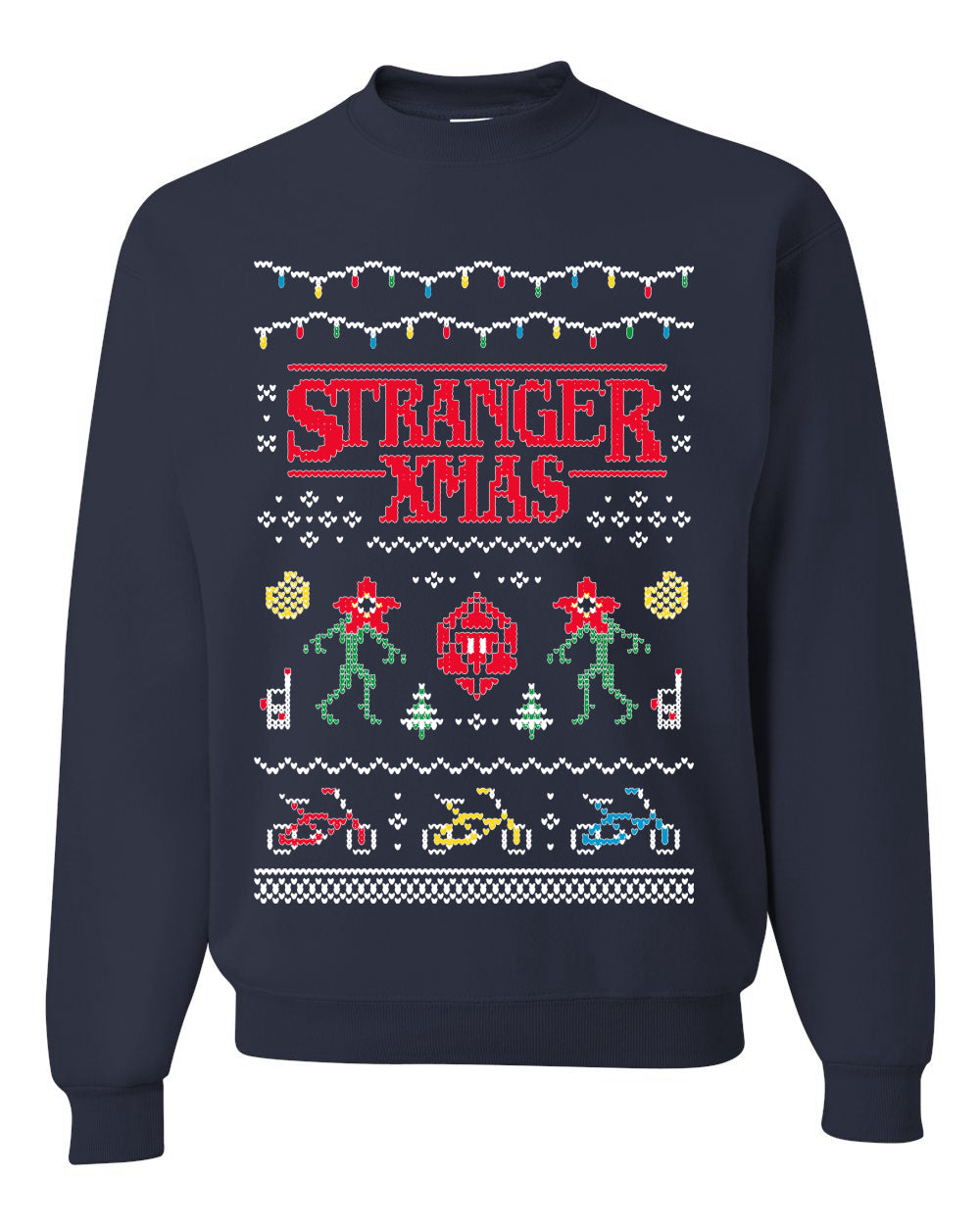 Stranger Xmas  Ugly Christmas Sweater Unisex Crewneck Sweatshirt