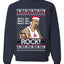 Funny The Rock Jingle Bell Rock Johnson  Ugly Christmas Sweater Unisex Crewneck Sweatshirt