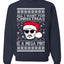 Johnny D All I Want For Christmas is a Mega Ugly Christmas Sweater Unisex Crewneck Sweatshirt