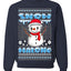 Snow Malone Snowman Face Tatoo Parody Ugly Christmas Sweater Unisex Crewneck Graphic Sweatshirt