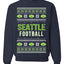 City of Seattle SEA American Football Fantasy Fan Ugly Christmas Sweater Unisex Crewneck Sweatshirt