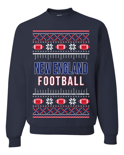 City of New England NE American Football Fantasy Fan Ugly Christmas Sweater Unisex Crewneck Sweatshirt