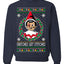 Snitches Get Stitches Meme Elf On A  Ugly Christmas Sweater Unisex Crewneck Sweatshirt
