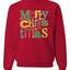 Colorful Merry Merry Christmas Decoration Merry Christmas Unisex Crewneck Graphic Sweatshirt