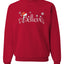 Santa Hat Snowflake Believe Merry Christmas Unisex Crewneck Graphic Sweatshirt
