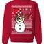 Dabbing Snowman Merry Ugly Christmas Sweater Unisex Crewneck Graphic Sweatshirt