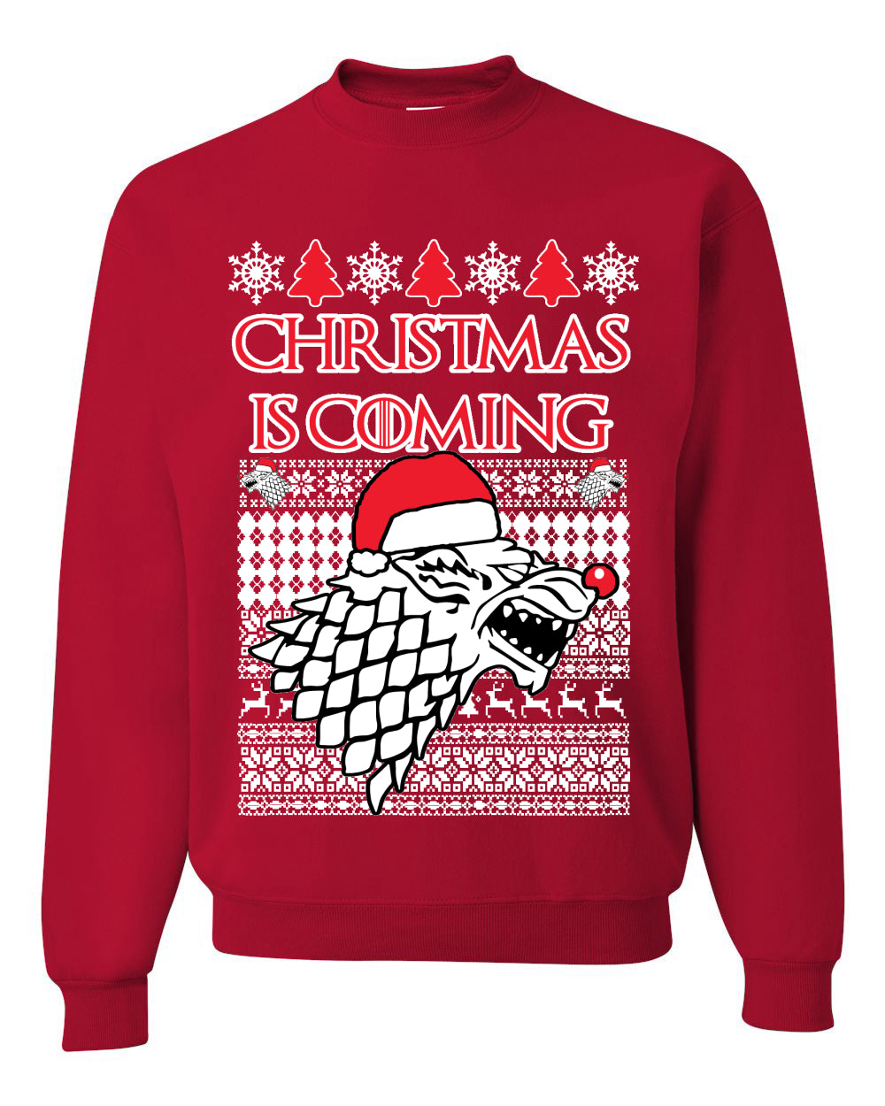 Christmas is Coming GoT Stark Merry Ugly Christmas Sweater Unisex Crewneck Graphic Sweatshirt