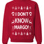 I Don't Know Margo Merry Ugly Christmas Sweater Unisex Crewneck Graphic Sweatshirt