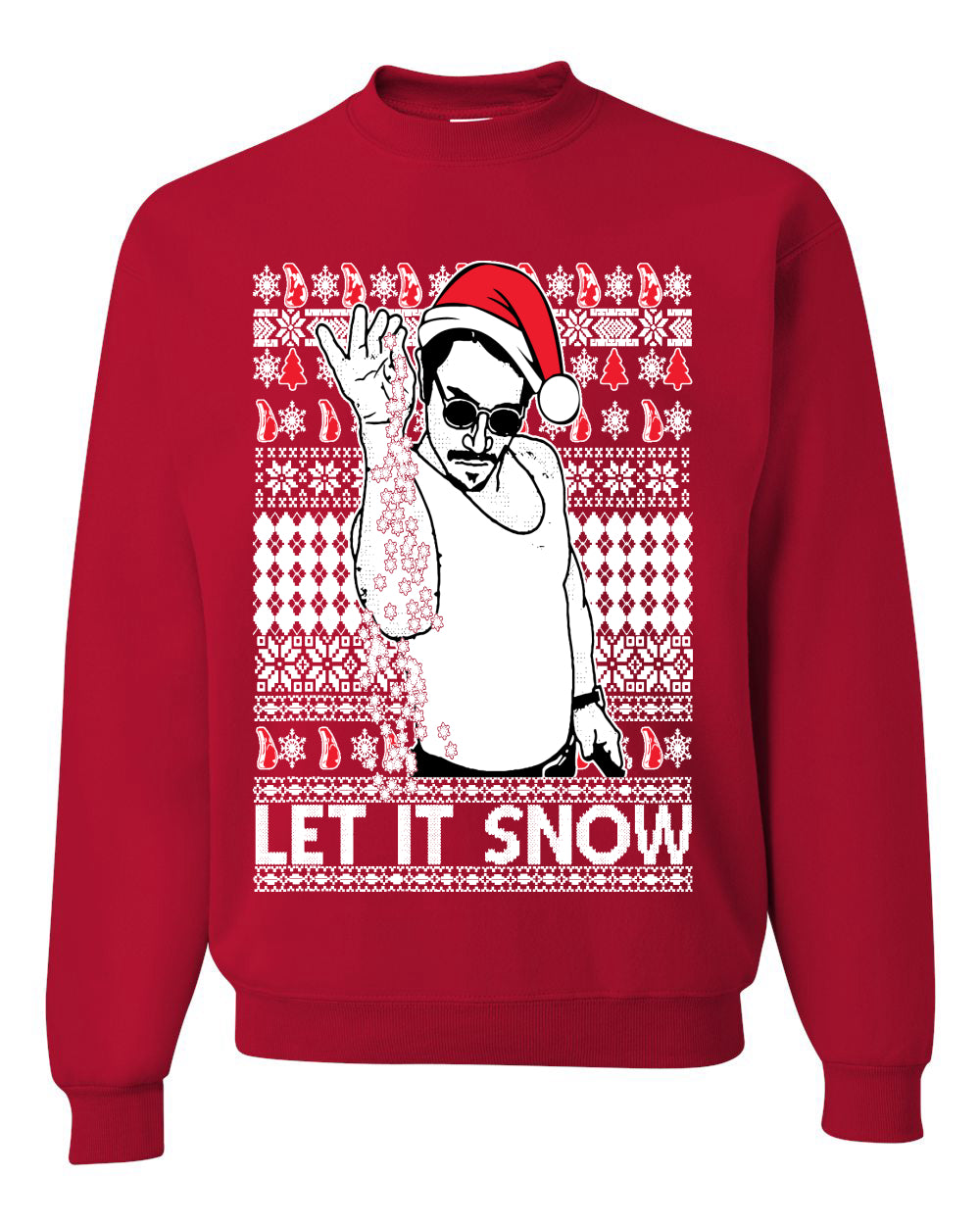 Salt Bae Christmas Ugly Christmas Sweater Unisex Crewneck Sweatshirt