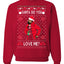 Santa Do You Love Me? White  Ugly Christmas Sweater Unisex Crewneck Graphic Sweatshirt