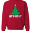 Lets Get Lit Xmas Tree Merry Christmas Unisex Crewneck Graphic Sweatshirt
