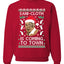 Sani Cloth is Coming to Town Merry Ugly Christmas Sweater Unisex Crewneck Graphic Sweatshirt