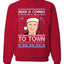 Biden is Coming to Town Merry Ugly Christmas Sweater Unisex Crewneck Graphic Sweatshirt